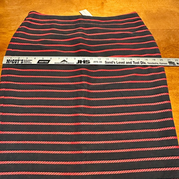 Ann Taylor Nautical‎ Navy Red Striped Pencil Skirt office Size 10 - Picture 11 of 12
